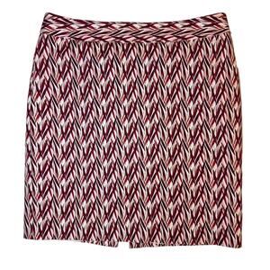 Worthington Woman's Short Pencil Skirt Red White Size 6